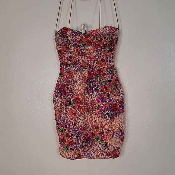 Shoshanna Mini Strapless Mulit Floral Dress - Picture 1 of 14